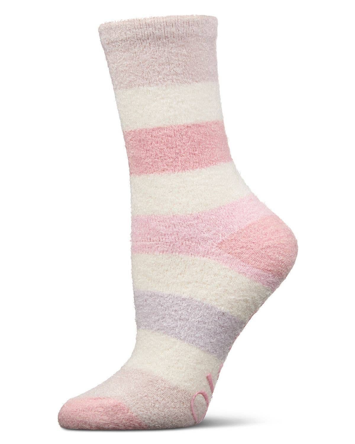 Infinity Classics International Inc. - Wholesale Socks - Women's - Wide Stripe Non-Skid Aloe Infused Crew4