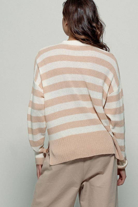 Heyday - Wholesale Cardigan - Women's - Cozy and Free Striped Cardigan7