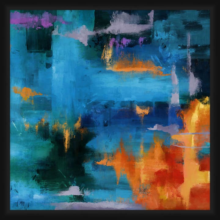 Fire On Water Décoration murale encadrée 20" x 20" pour la vente par PTM Images