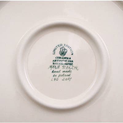 Assiette à dîner 10½ pouces Thème Rêve Bleu Royal UNIKAT pour la vente par Polmedia Polish Pottery