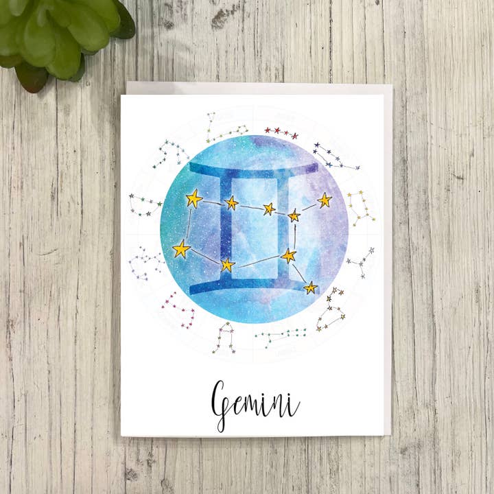 Great Odin's Hellos – wholesale Födelsedagskort – Zodiac - Gemini Astrologi