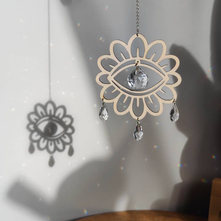 Atelier Intuitive - Wholesale Suncatcher - CLARA • Wooden and glass crystal suncatcher1