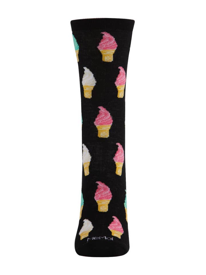 Infinity Classics International Inc. - Wholesale Socks - Women's - MeMoi Soft Serve Cones Bamboo Blend Crew Socks1