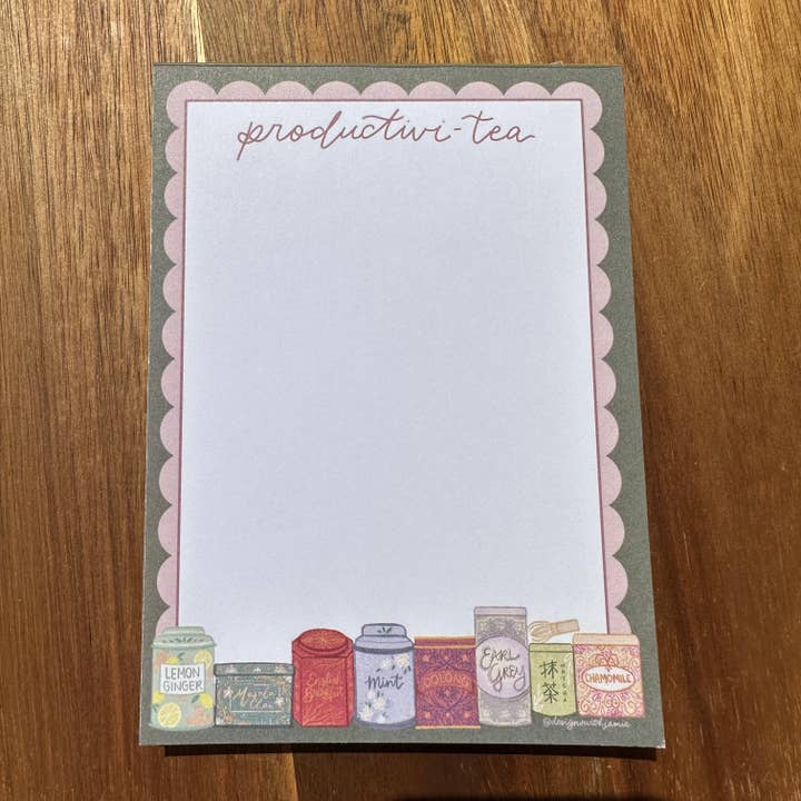 Designs with Jamie - Wholesale Notepad - Productivitea Notepad1