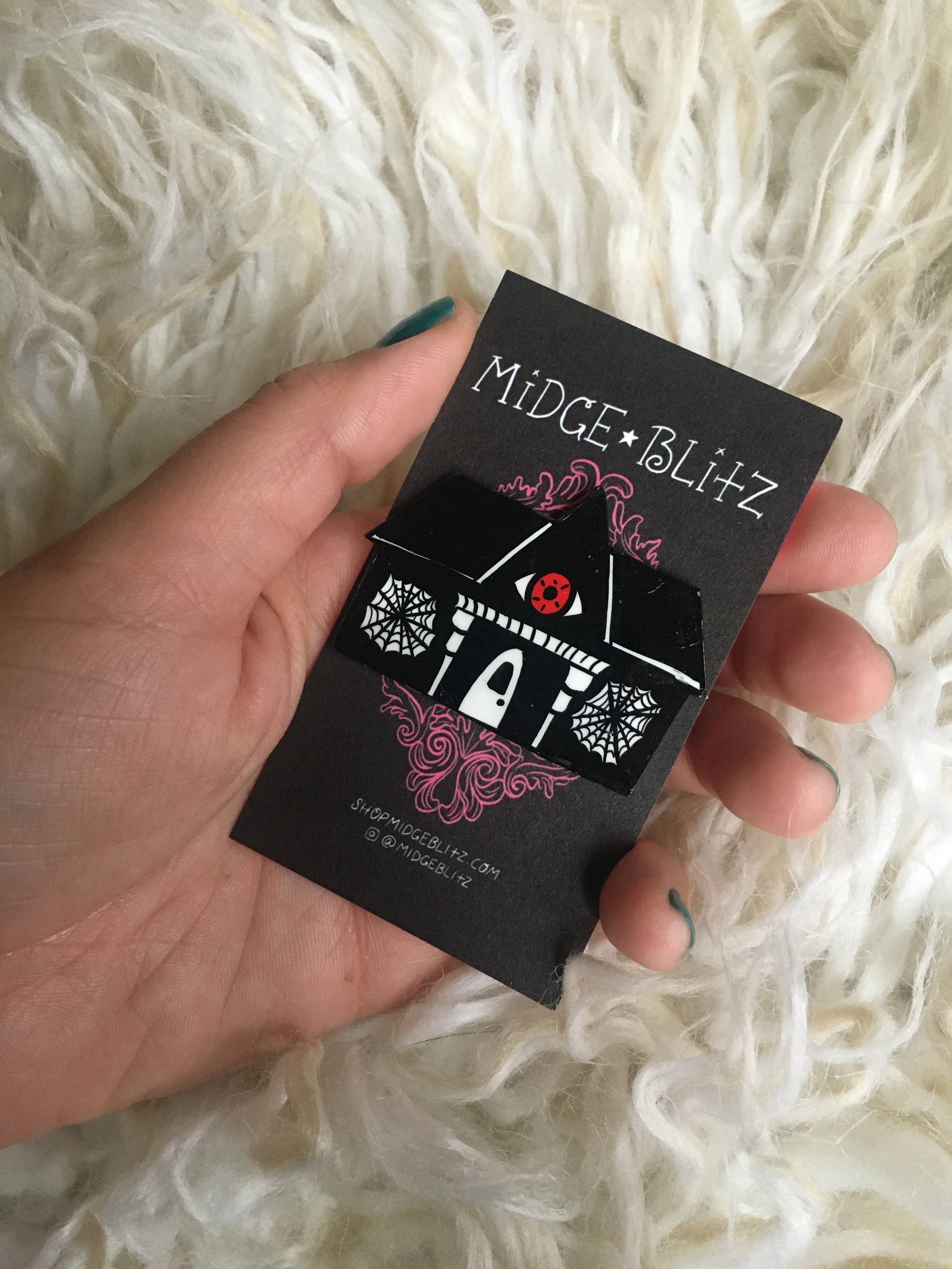 Midge Blitz - Wholesale Brooch - All Seeing Spiderweb House Handmade Brooch3