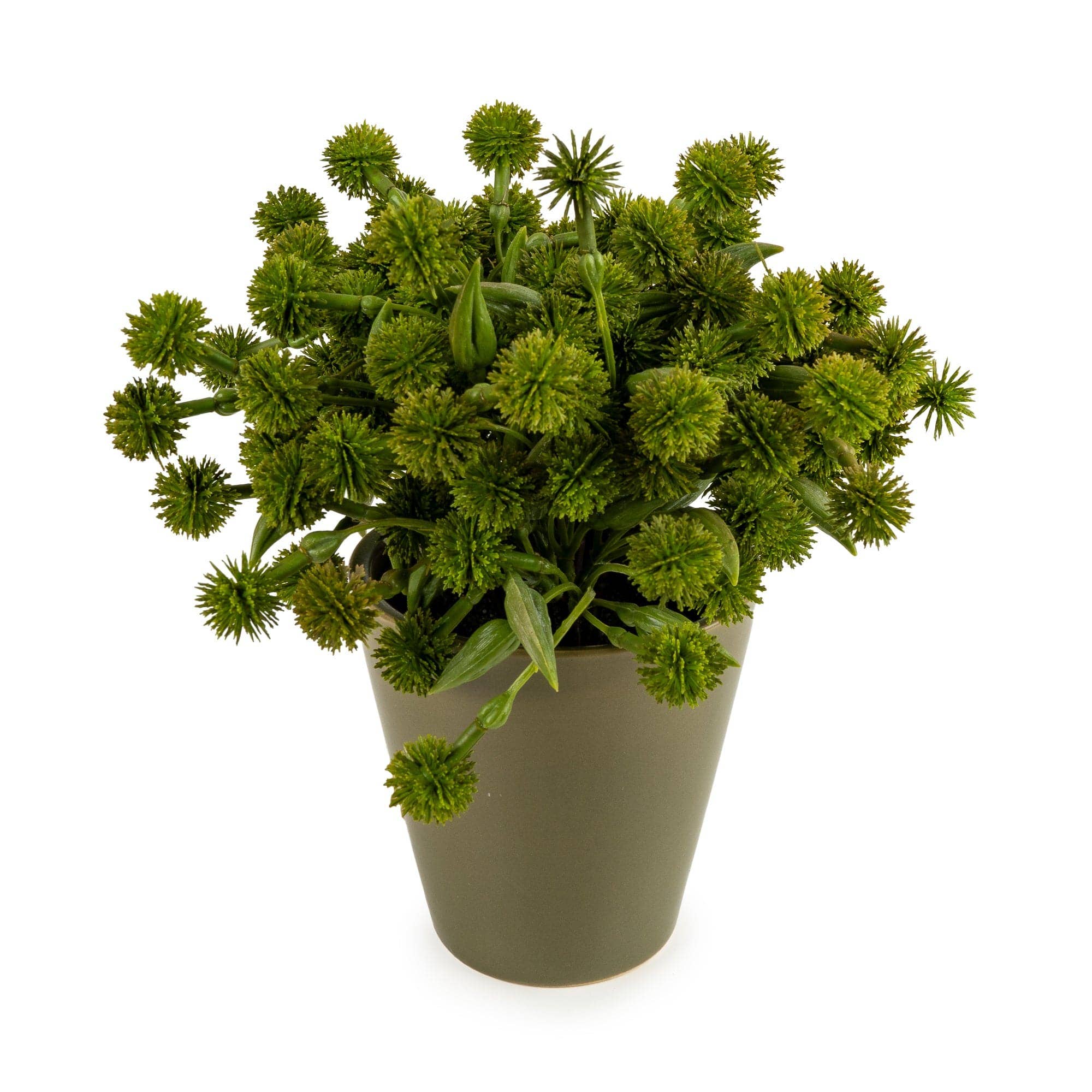 Candlelight Products Ltd – wholesale Artificial plant – 20cm Allium Plant in Pot - Green 4pk1