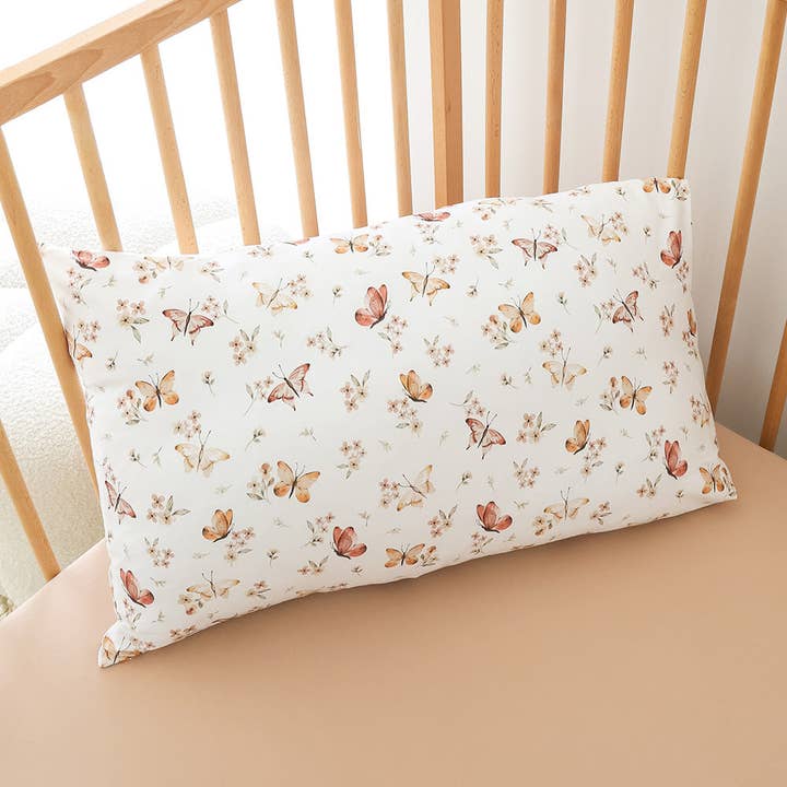 Funda de almohada para niños de algodón orgánico Butterfly para venta al por mayor de Snuggle Hunny