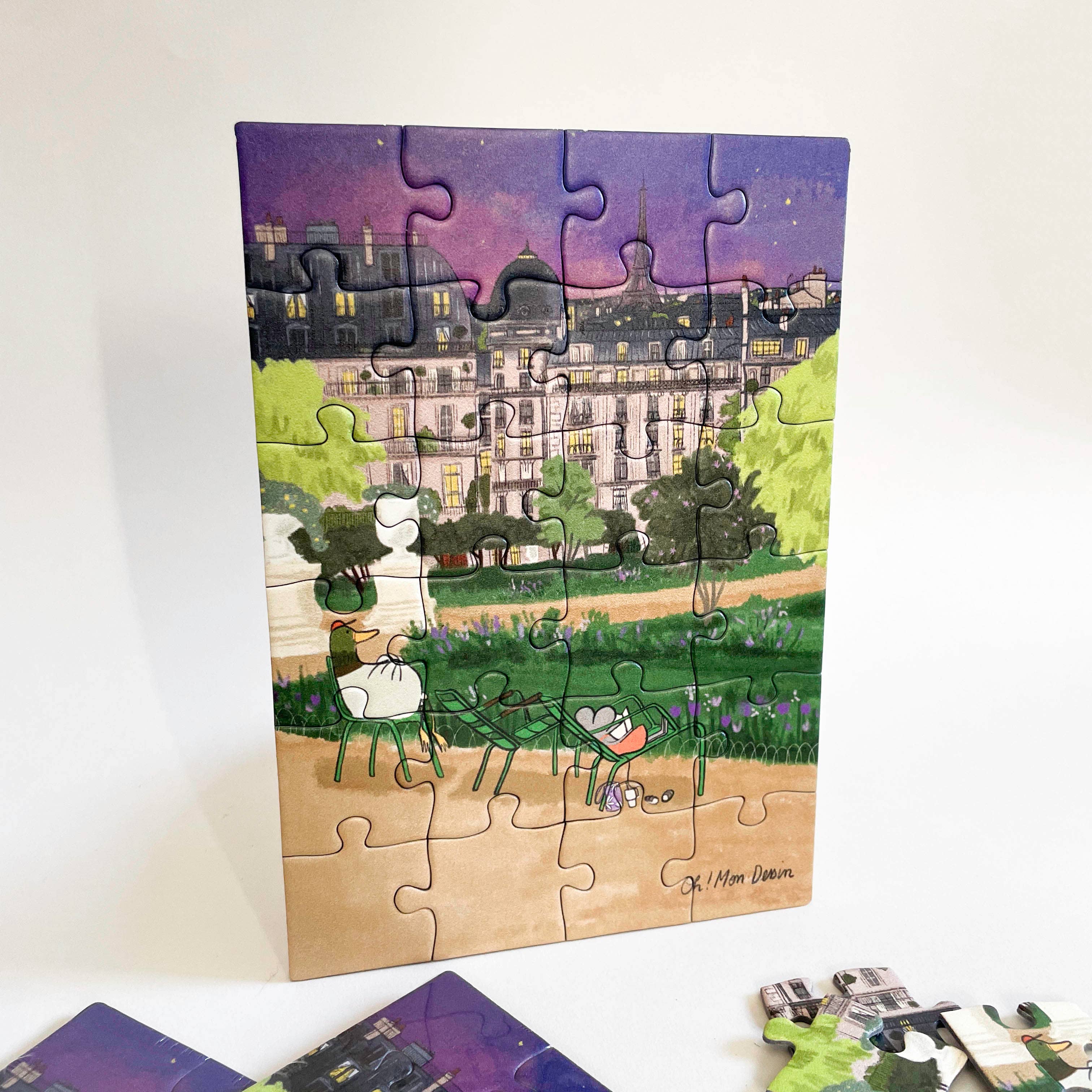 Oh ! Mon Dessin - Wholesale Puzzle - Kids - 24-piece puzzle "Garden in Paris" – Made in France3