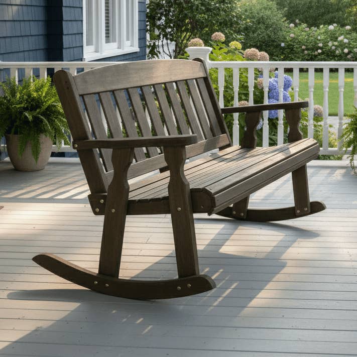 The Porch Swing Company - Wholesale Bench - Amish Casual Heavy Duty 800 Lb Mission Treated Double Rocker1