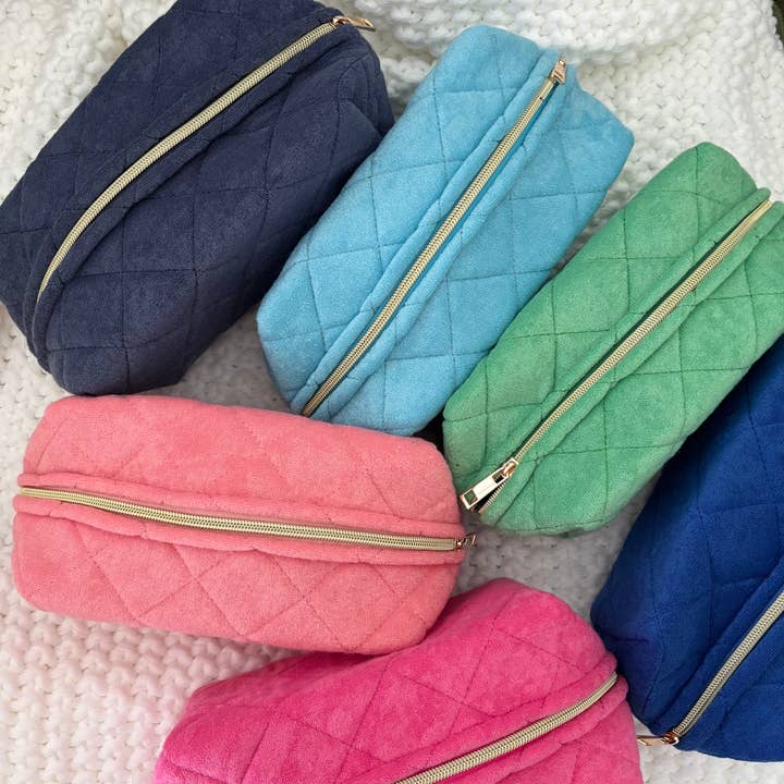 Terry Kviltad Sminkväska i Stor Storlek - TEGOLD för wholesale av LoveLina