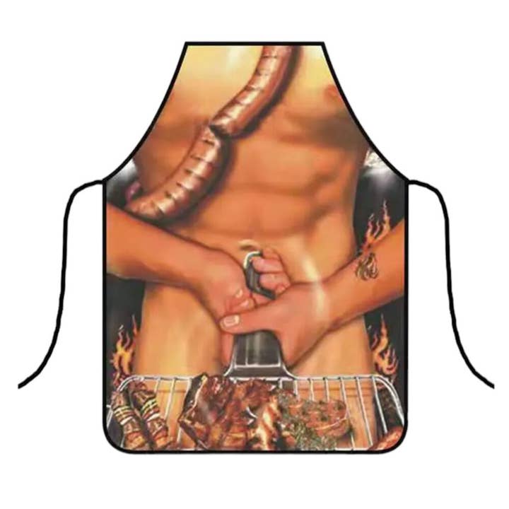 Kinky Pleasure - AX039 - Apron Sexy BBQ Man for wholesale by Kinky Pleasure