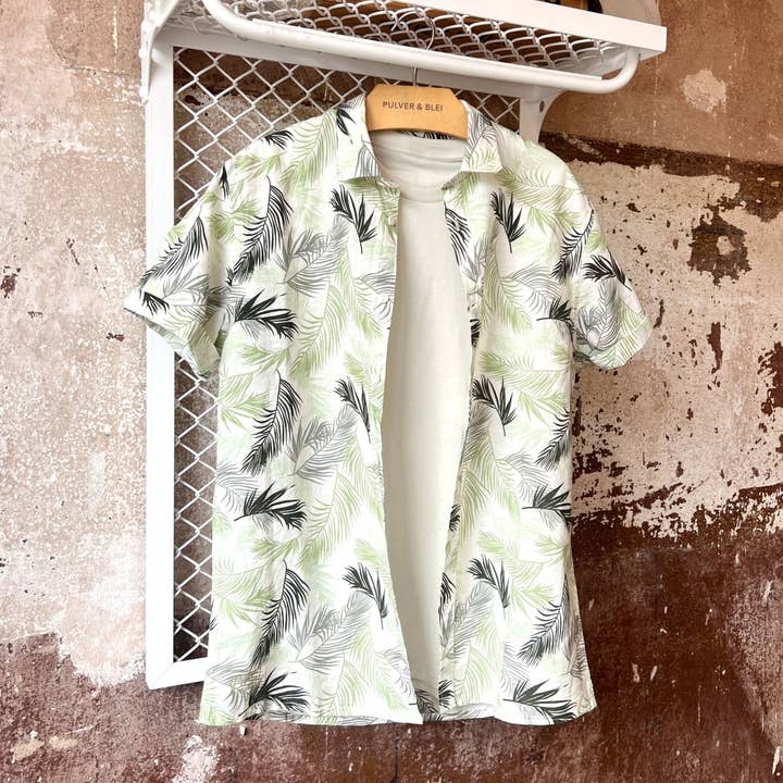 Kortärmad linneskjorta Botanique för wholesale av Pulver Blei