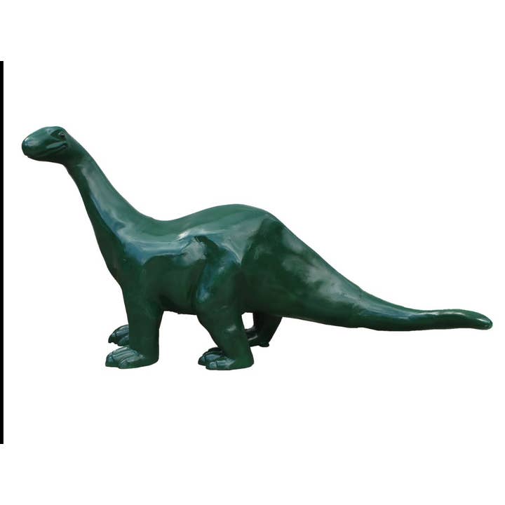 Statue de jardin en métal dinosaure brontosaure bronze ou Sinclair pour la vente par Sanyork Fair Trade