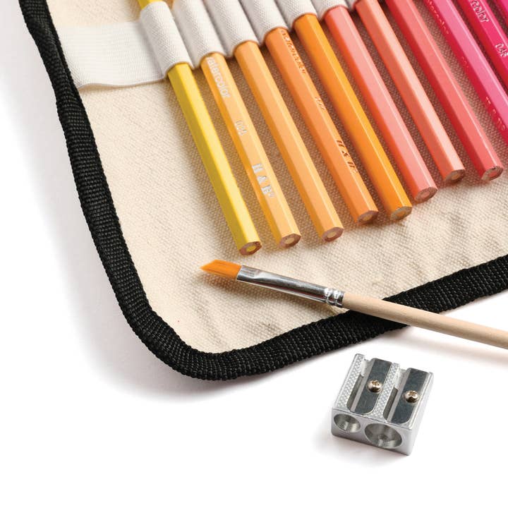 elseware unplug / eco-kids - Wholesale Colored Pencil - Watercolor Pencils with Canvas Rollup