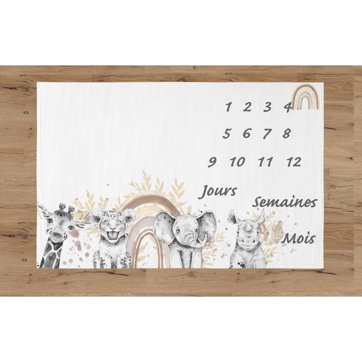 Ready to Sew Panel Step Safari Rug Beige for wholesale by bb drou & Compagnie