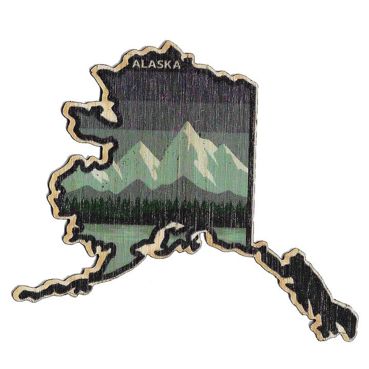 Autocollant en bambou écologique d'Alaska pour la vente par Bamboo Wood Stickers