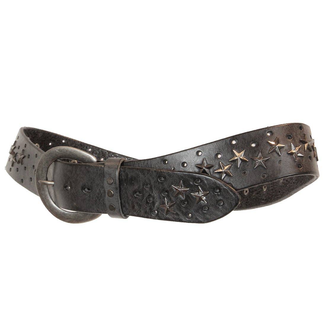 Embrazio - Wholesale Belt - Women's - STAR Curved Handmade Leather Belt2