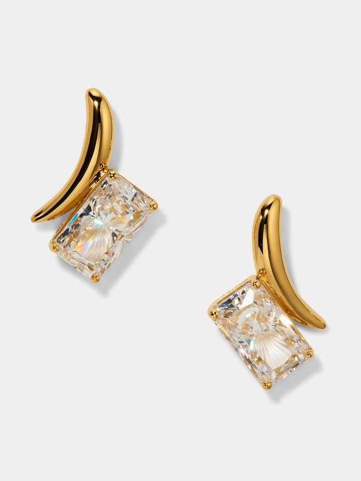 BOUCLES D'OREILLES CLOUS ÉMERAUDE PHÉNOM pour la vente par NADRI