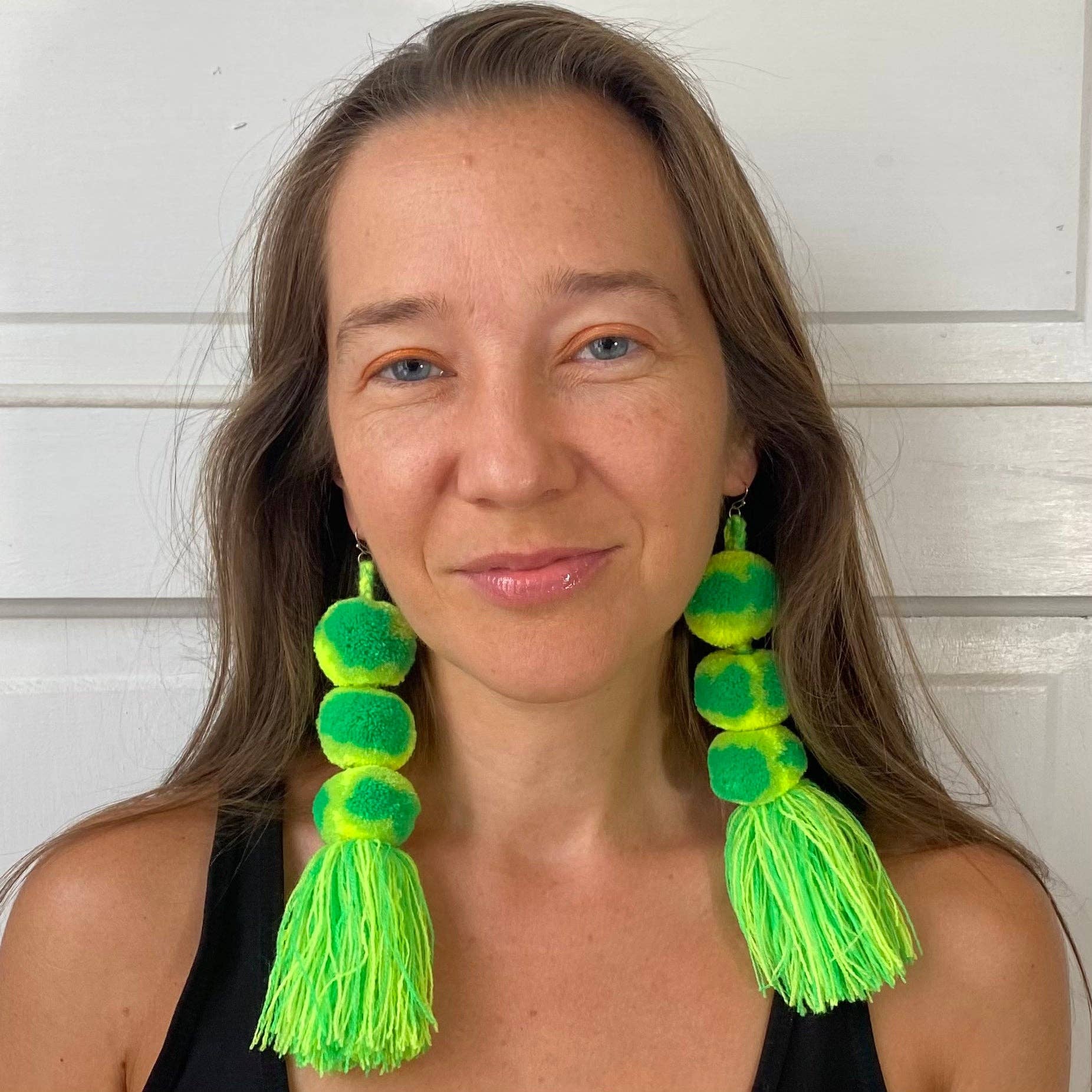 SWIETstuff - Wholesale Tassel Earrings - Tie-Dye Pompom Earrings20