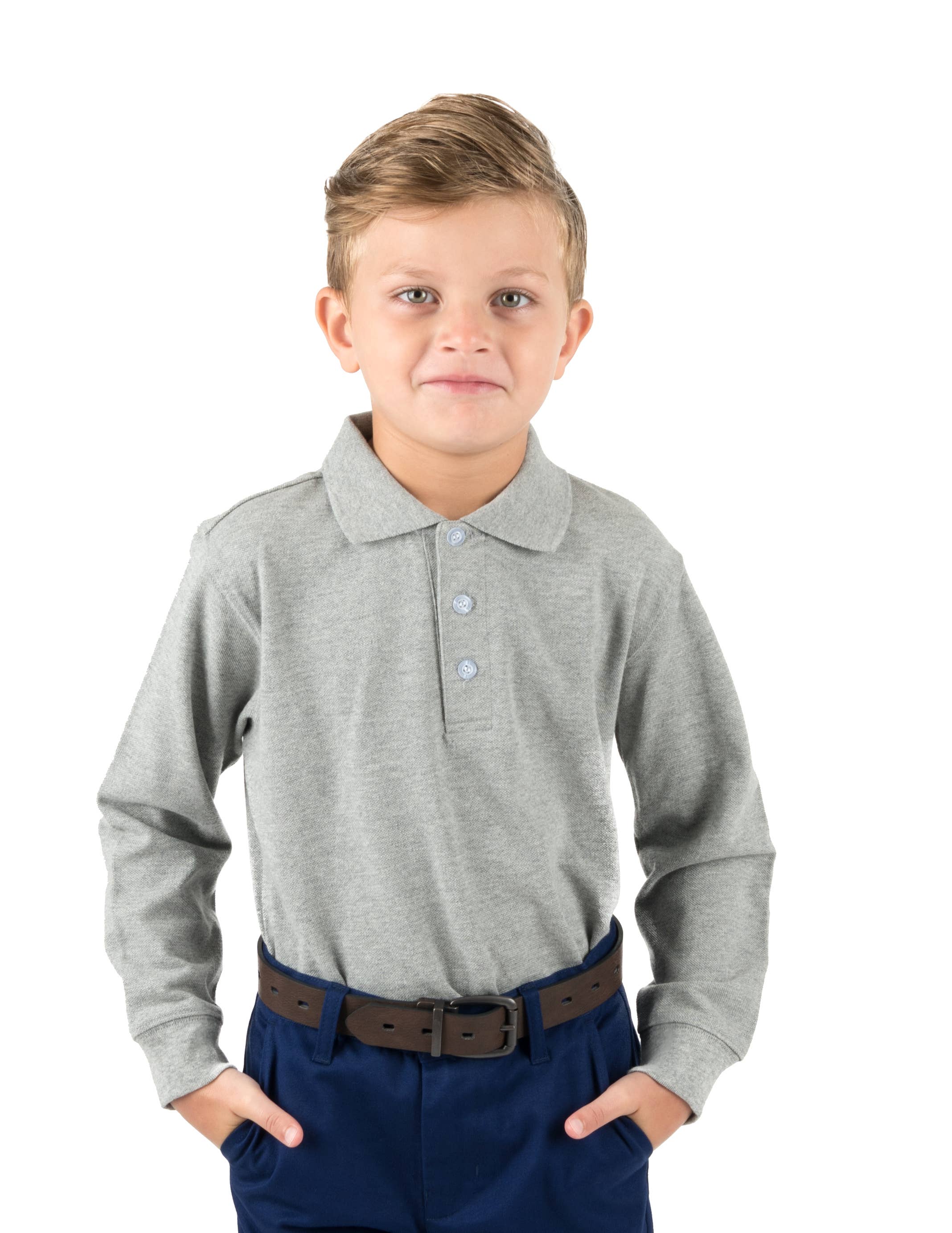 Leveret Pajamas – wholesale T-shirt – Kids – Kids Boys Long Sleeve Cotton Polo Shirt16