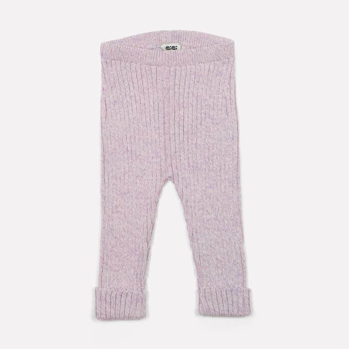 Legging en tricot de couleur lavande pour la vente par GiGi Knitwear