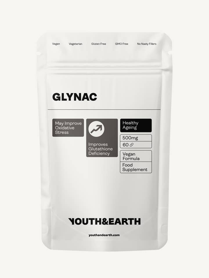 GLYNAC (NAC & GLYCIN) 60 x 500 mg kapsler for engroshandel hos Youth & Earth