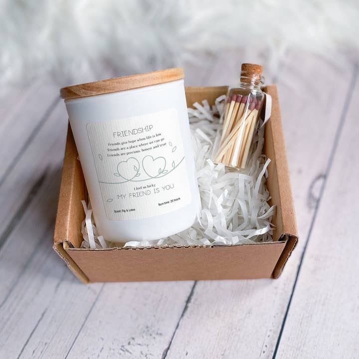 Happy Inky - Wholesale Jar/Filled Candle - Friendship Scented Candle Gift for friend Christmas Birthday