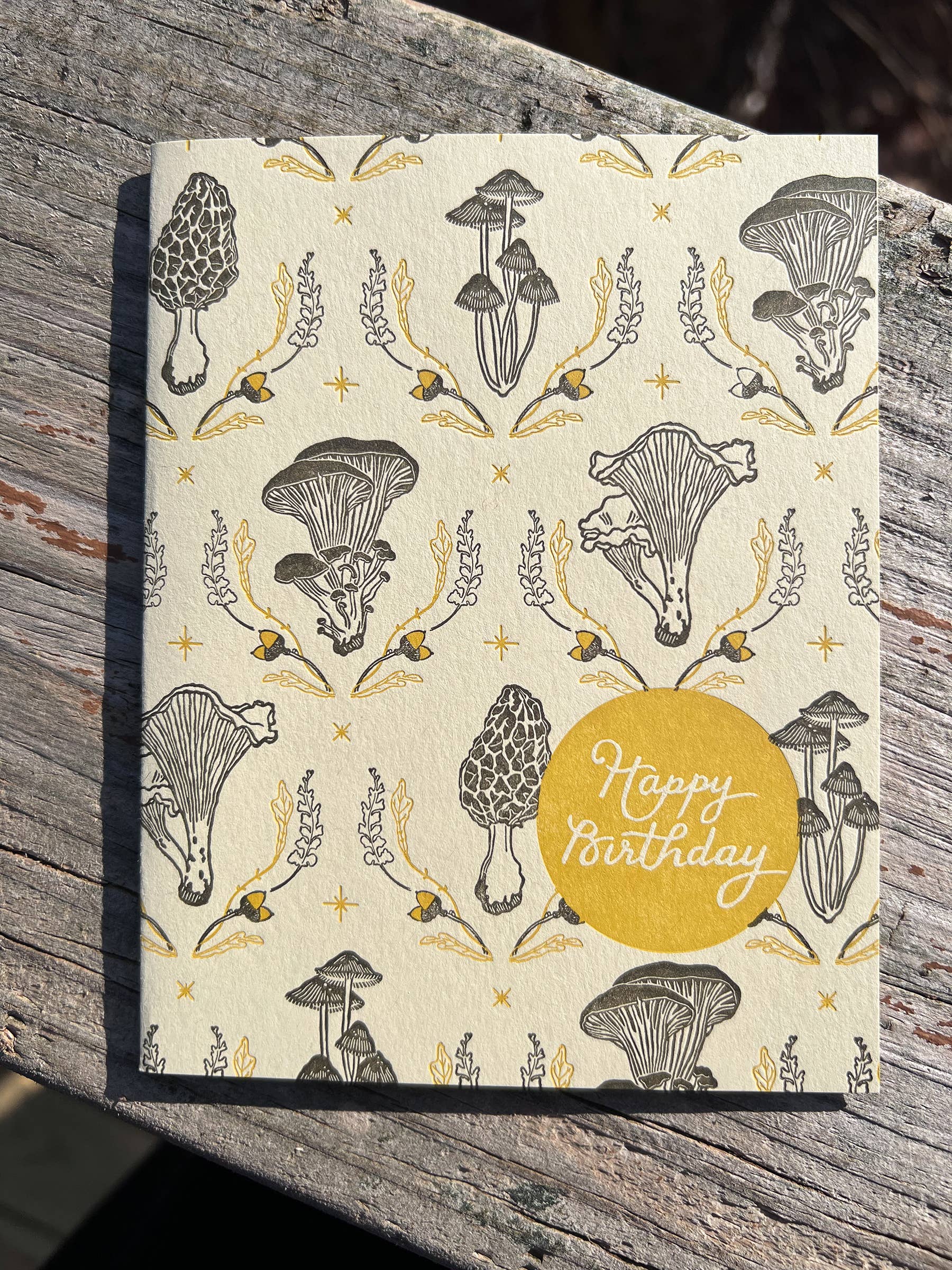 Blackbird Letterpress - Vendita all'ingrosso Biglietti di auguri - biglietto di compleanno Mushroom Woodland3