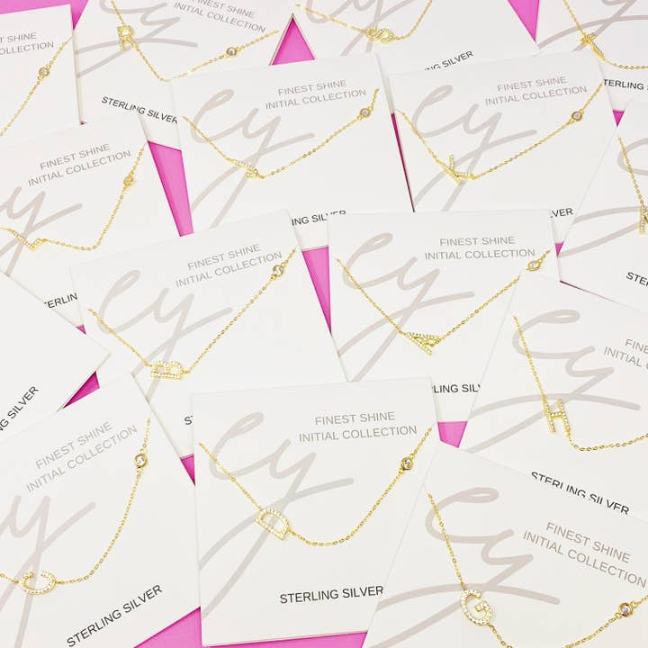 Ellison+Young - Wholesale Pendant/Charm Necklace - Finest Shine Initial Sterling Silver Necklace2