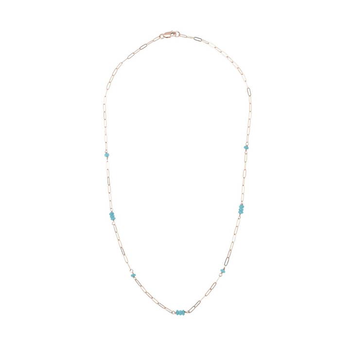 Gem PC halsketting roségoud apatiet voor wholesale door Dana Blair Designs