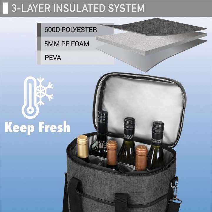 OPUX - Wholesale Wine Tote - 6 Bottle Wine Carrier Bag42