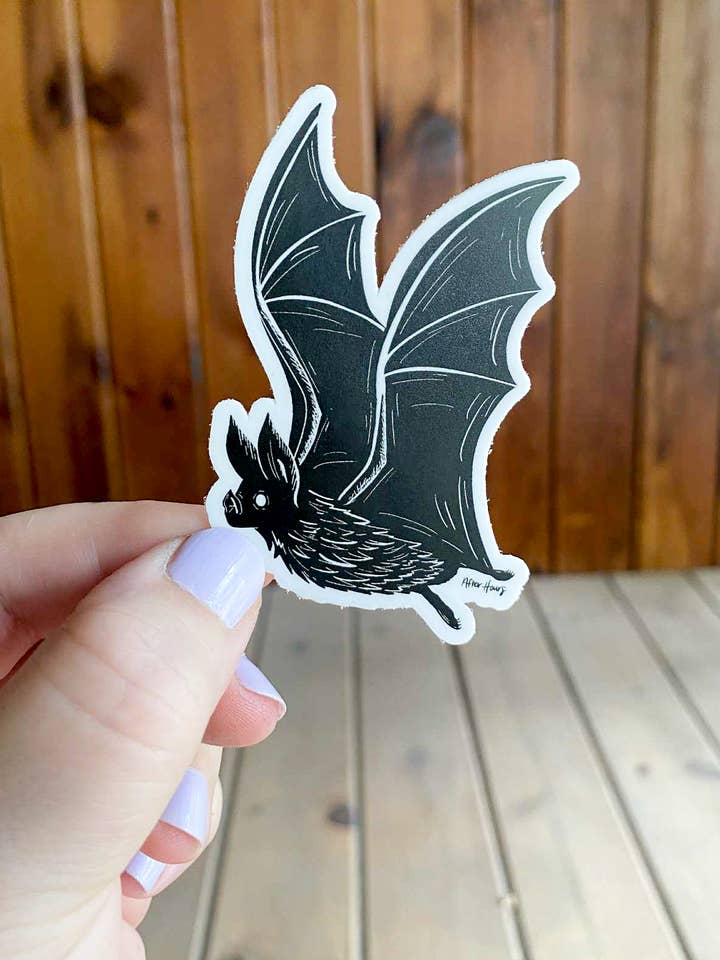 Pipistrello - Adesivo Nero per la vendita all'ingrosso da parte di After Hours Creative