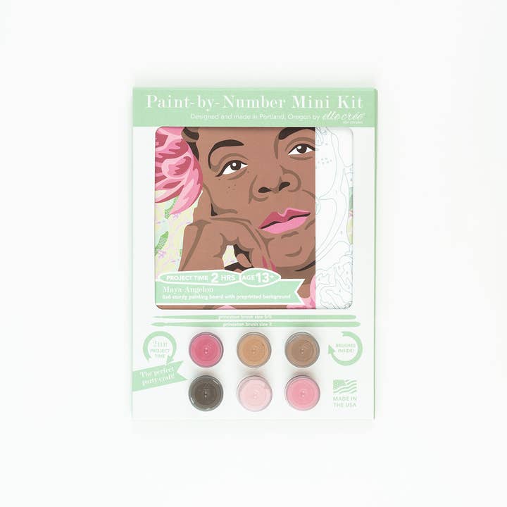 Elle Crée (She Creates) - Wholesale DIY Craft Kit - Maya Angelou MINI Paint-by-Number Kit