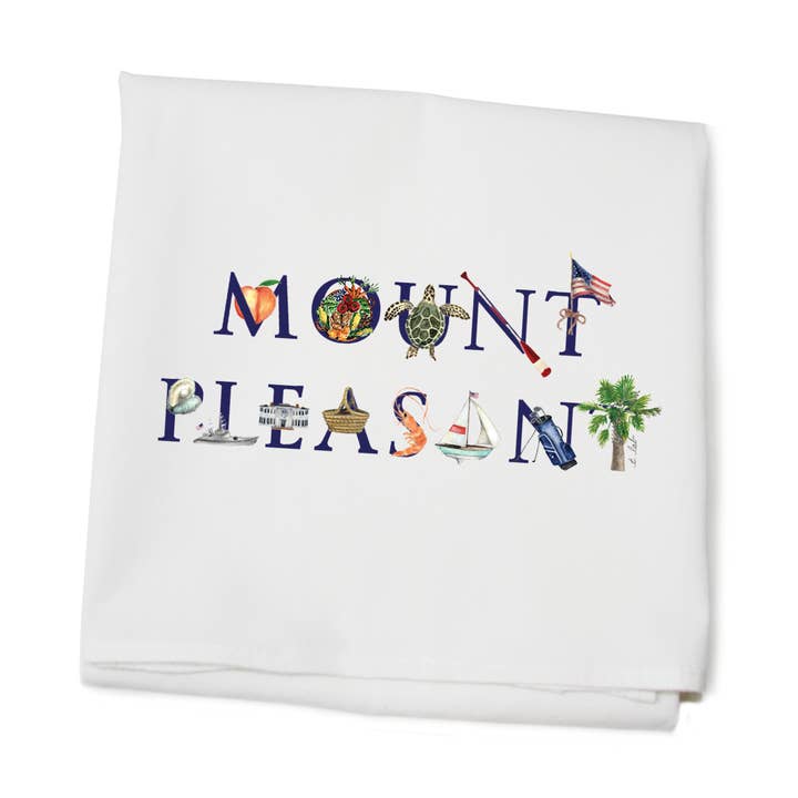 mount pleasant flour sack towel for wholesale by Tina Labadini Designs