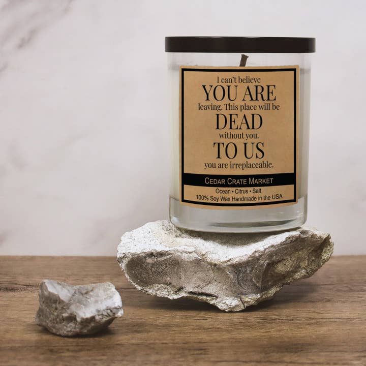 Cedar Crate Market - Wholesale Jar/Filled Candle - You Are Dead To Us Soy Candle2