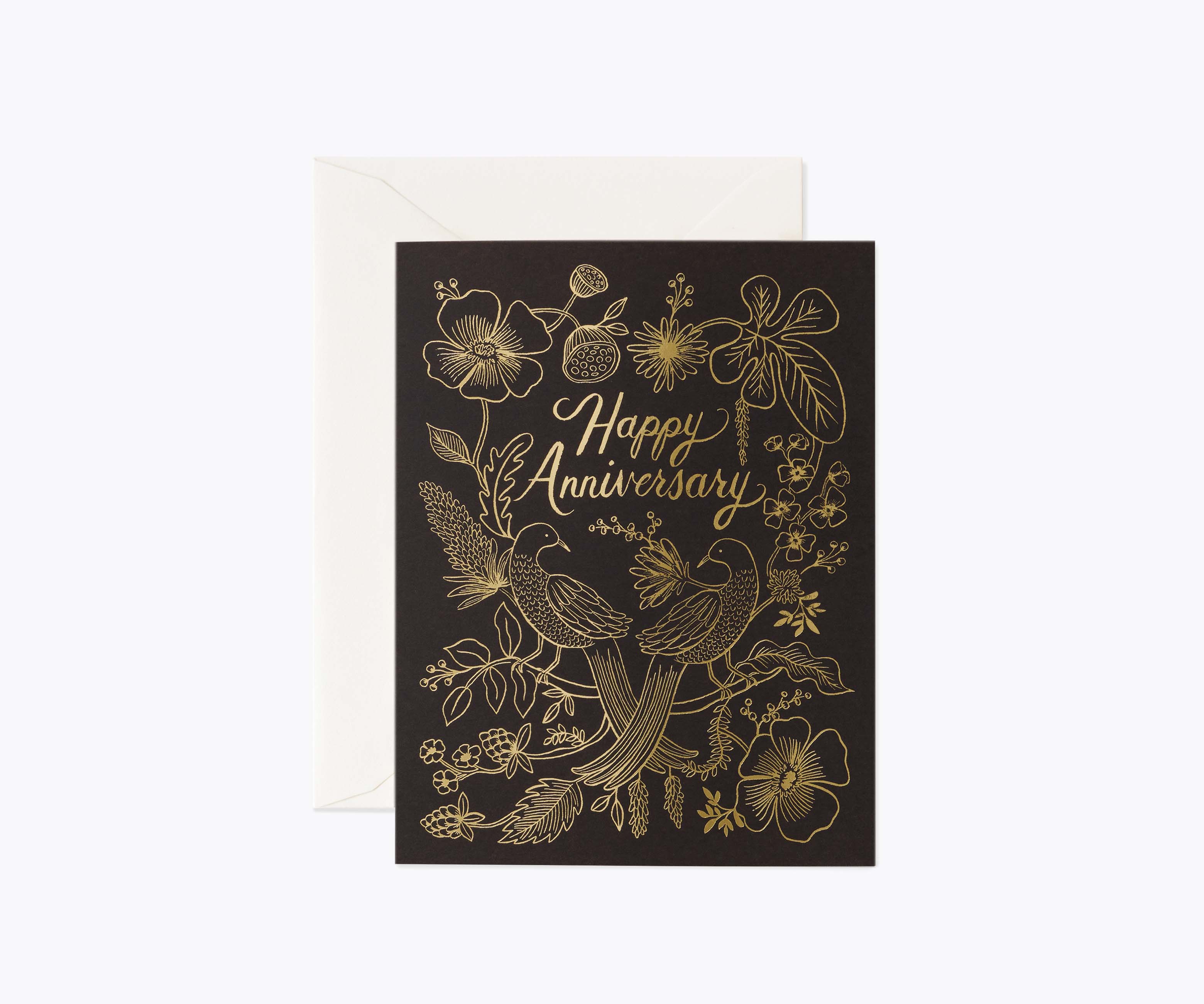 Rifle Paper Co. - Wholesale Anniversary Card - Love Birds Anniversary Card