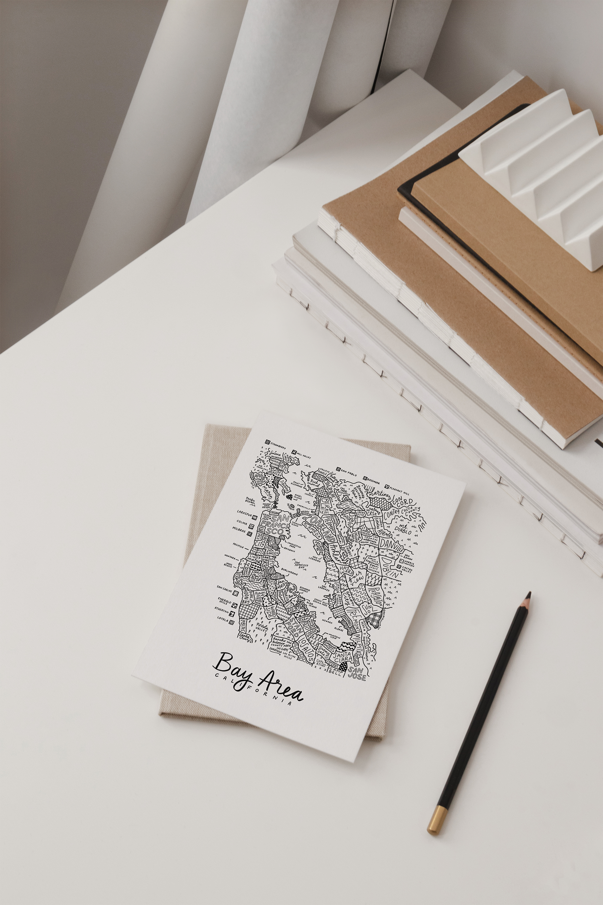 By Aleisha - Wholesale Art Print - Bay Area (San Francisco) Map Print3