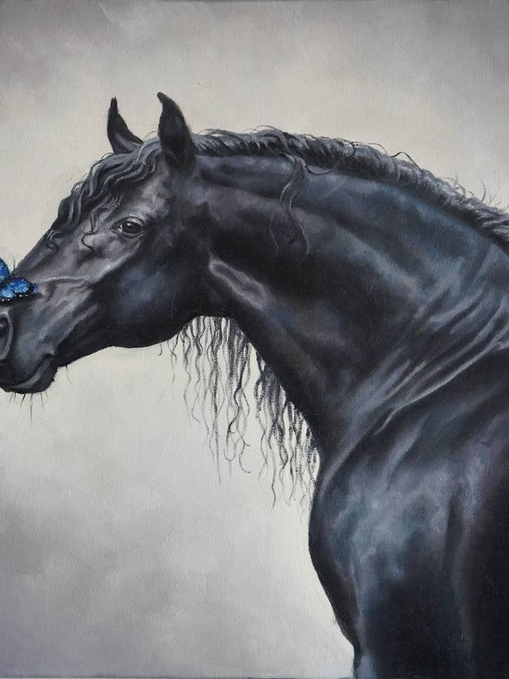 Black Horse Art print for wholesale by Vinicius Art
