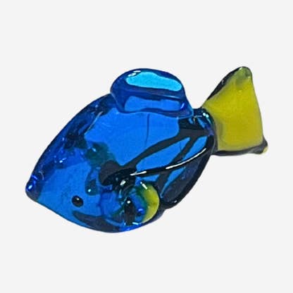 Good Luck Charm - Blue Tang Fish Glass Figurine for wholesale by Merry & Bright LLC