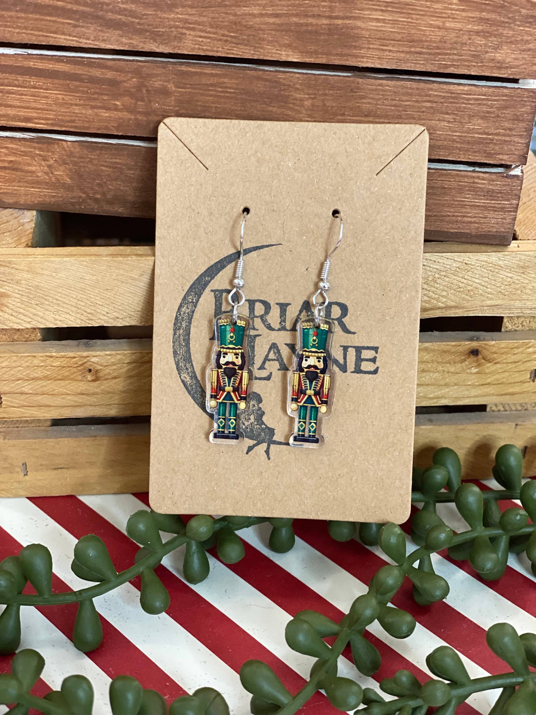 Briar layne - Wholesale Dangle Earrings - Vintage Nutcracker Christmas Holiday Earrings