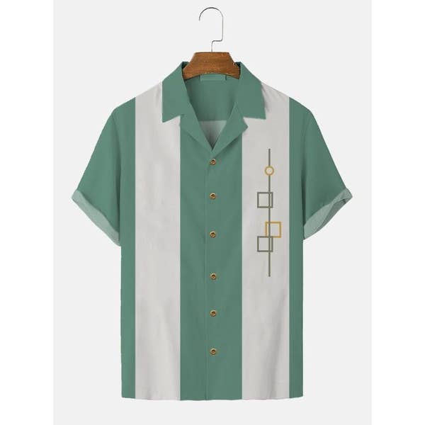 Camp Bowlingshirt uit de jaren 50 voor wholesale door Royaura