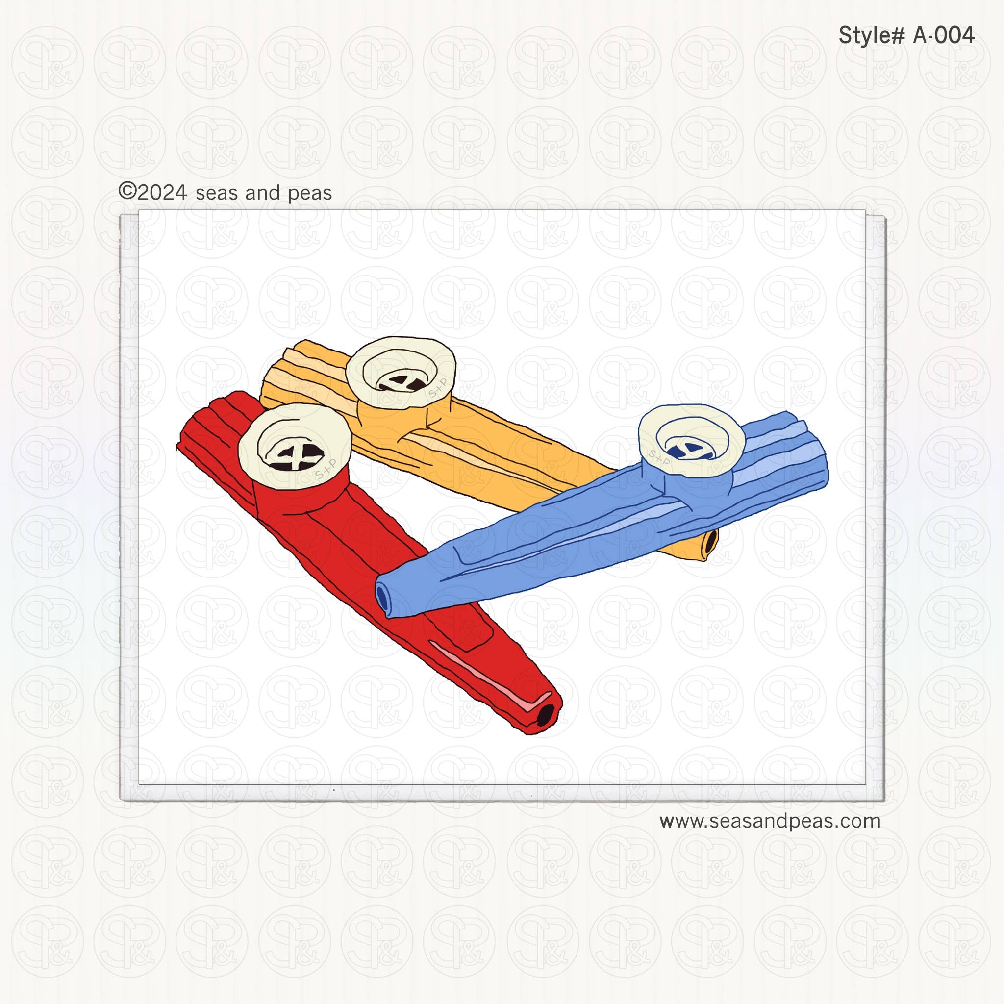 Seas and Peas, LLC - Wholesale Everyday Greeting Card - Kazoos All-Occasion Blank Greeting Card