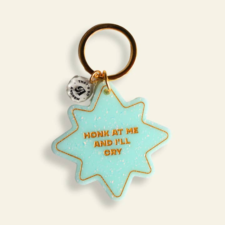 Honk at Me and I'll Cry - Funny Motel Keychain for wholesale by That’s So Andrew