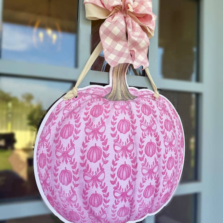 Front Porch Elegance - Wholesale Door Hanger - Pumpkin Spice & Blush Reversible Door Hanger4