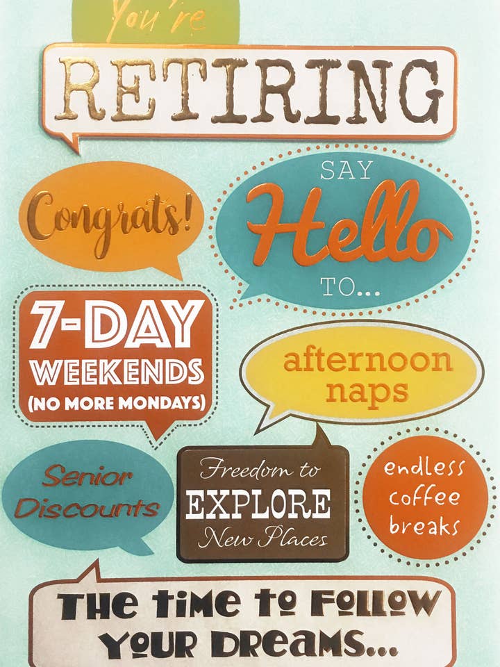 RDG "Big Wishes" Giant Retirement Greeting Cards (3pk) 19599 for wholesale by A-Line Greetings