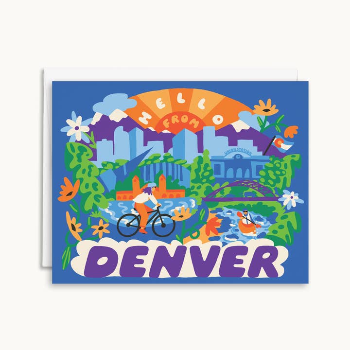 Hello From Denver Card for wholesale by Salad Bar Studio