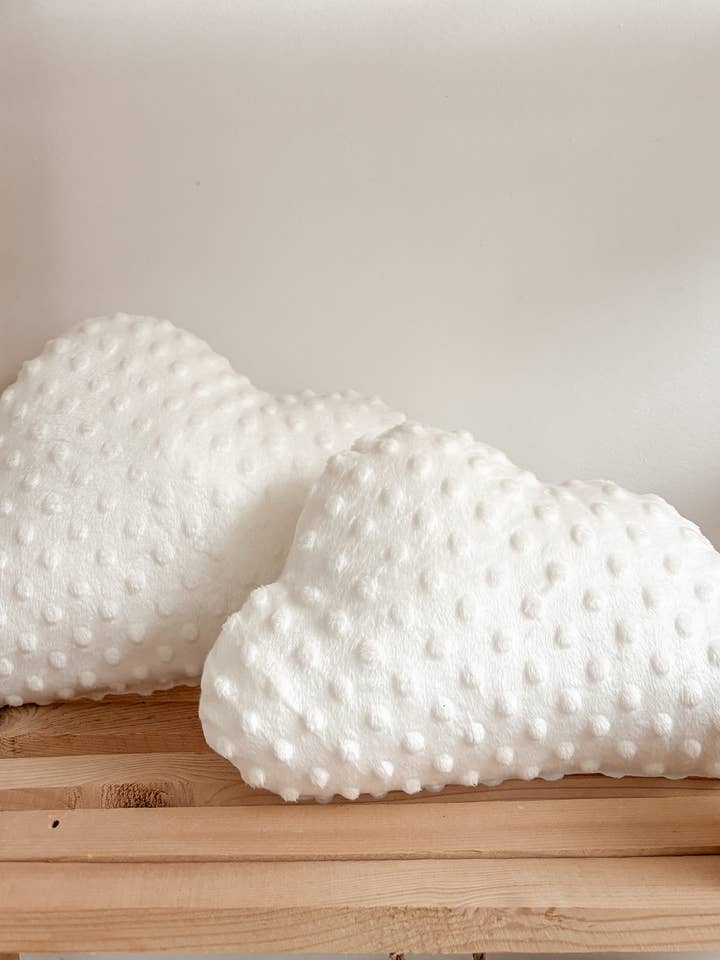 Cream Dimple Fleece Cloud Cushions Nursery Decor for wholesale by Edie & Joe