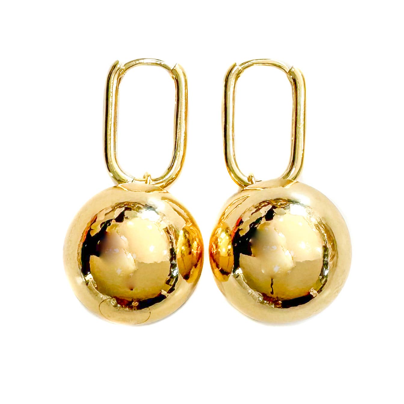 Savvy Bling - Venta al por mayor Pendientes colgantes - Pendientes con forma de bola dorada de 20 mm0