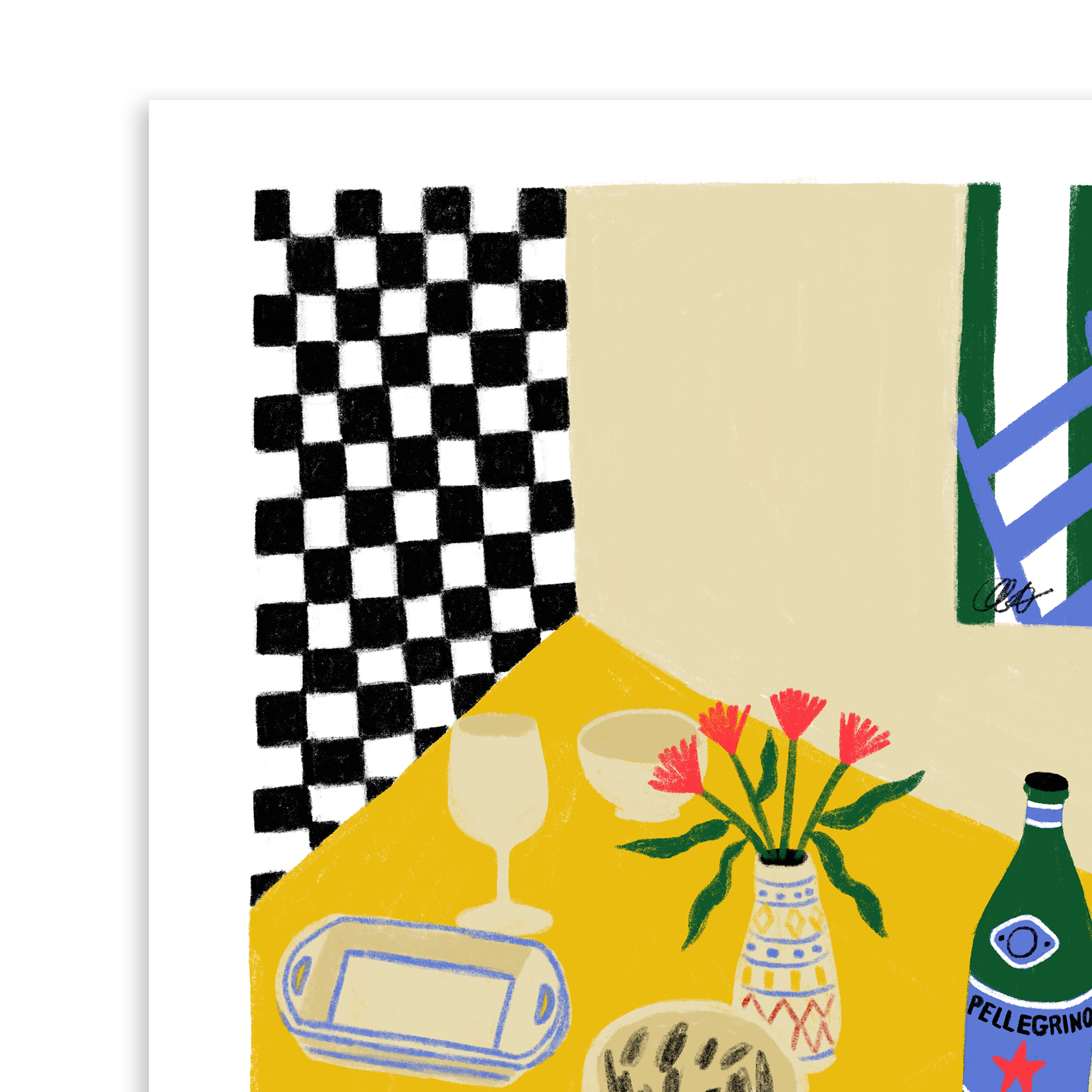 Allison Poplett - Wholesale Art Print - Dining Table Art Print1