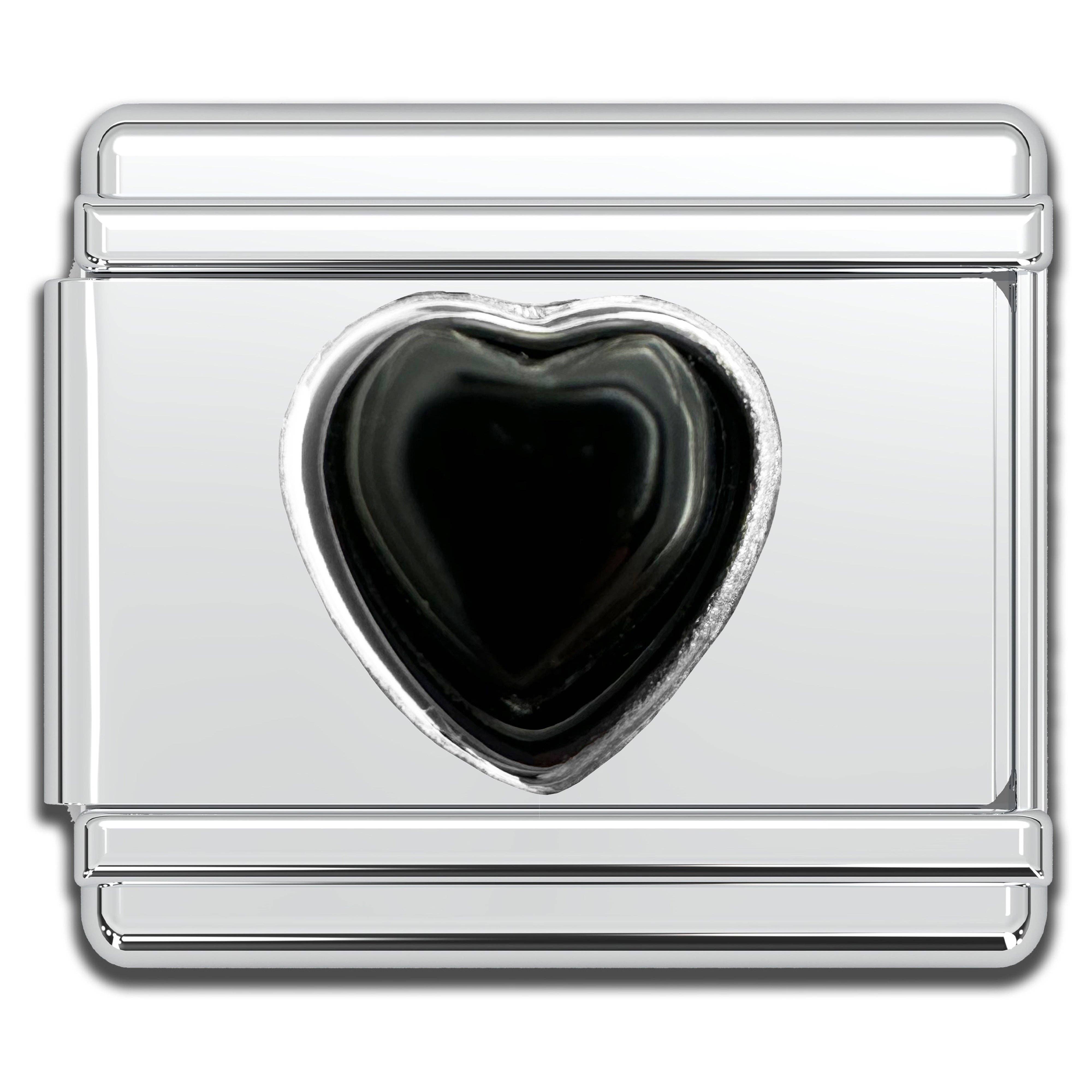 Natalia - Vente Breloques/médailles personnalisées - Breloques de bracelet à breloques italien - Maillons cœur en pierre précieuse7